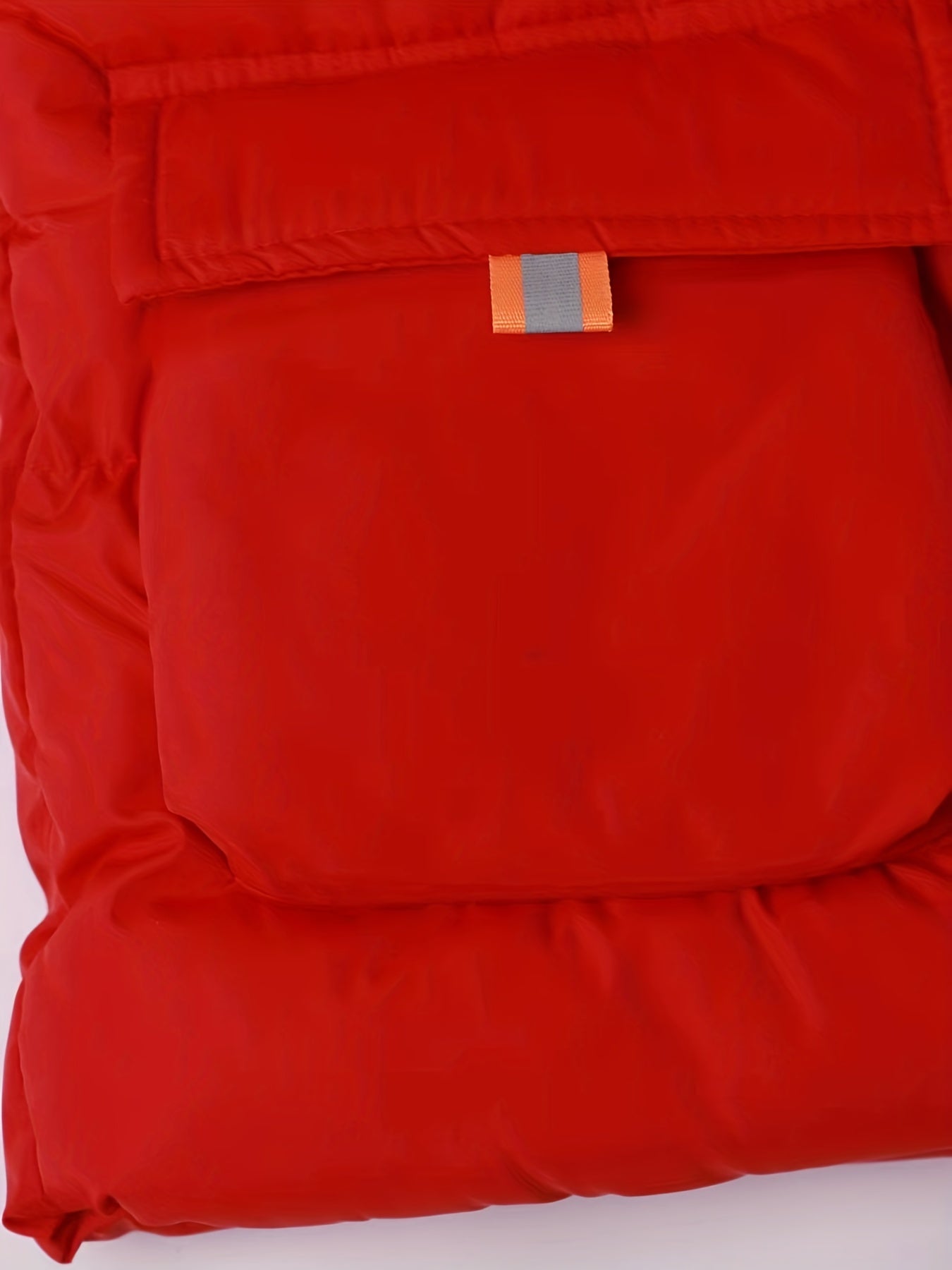 Youth Red Hooded Vest with Large Pockets - Warm Loose Fit Casual Jacket for Fall/Winter, Polyester Filled, Adjustable Hood, Perfect for Outdoor Play, Winter Clothing, Playful Design, Durable Fabric