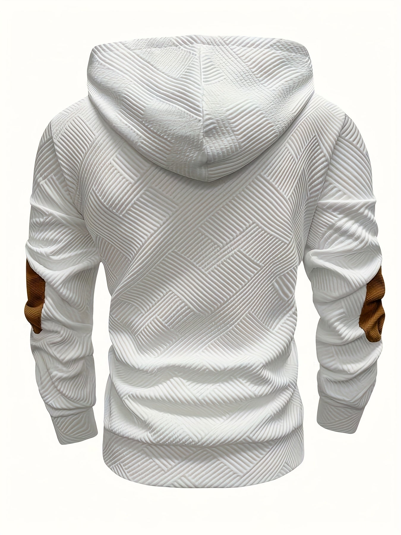 Boys' & Teens' Casual Hooded Sweatshirt - Air Layer Design with Ribbed Cuffs, Front Pockets & Contrast Brown Buttons - Machine Washable Spring/Fall Pullover for Casual Attire, for Teenager