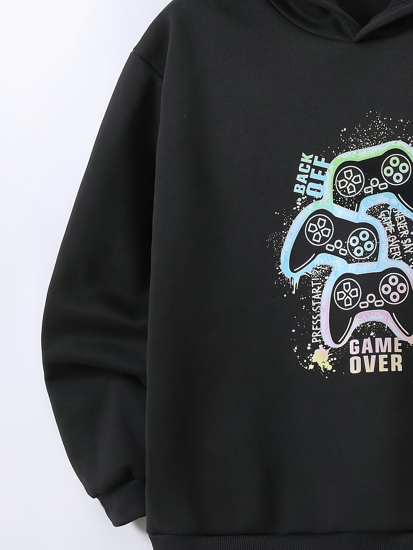 New Autumn Fashion Printed Hooded Long-Sleeve Sweatshirt Set for Teen Boys - Versatile Casual Wear, Perfect for Outdoor, for Teenager