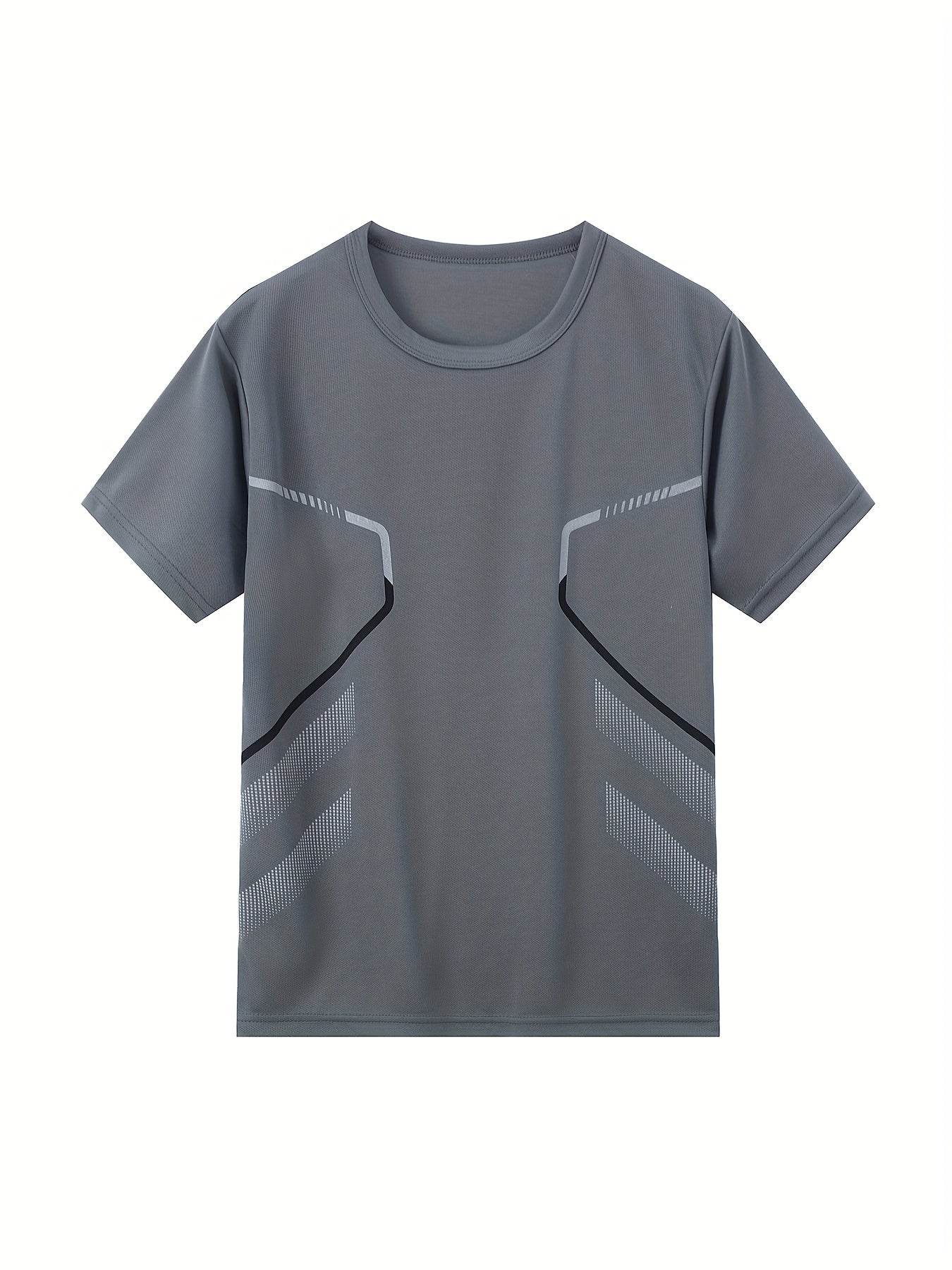 4pcs Youth Boys' Short Sleeve Summer Mesh Quick-Dry Casual Sports T-Shirts in Solid Black, Grey, Red, and Khaki for Versatile Casual Attire Outdoor Running Tops Suitable for Ages 13+ Breathable Lightweight Multi-Piece Set