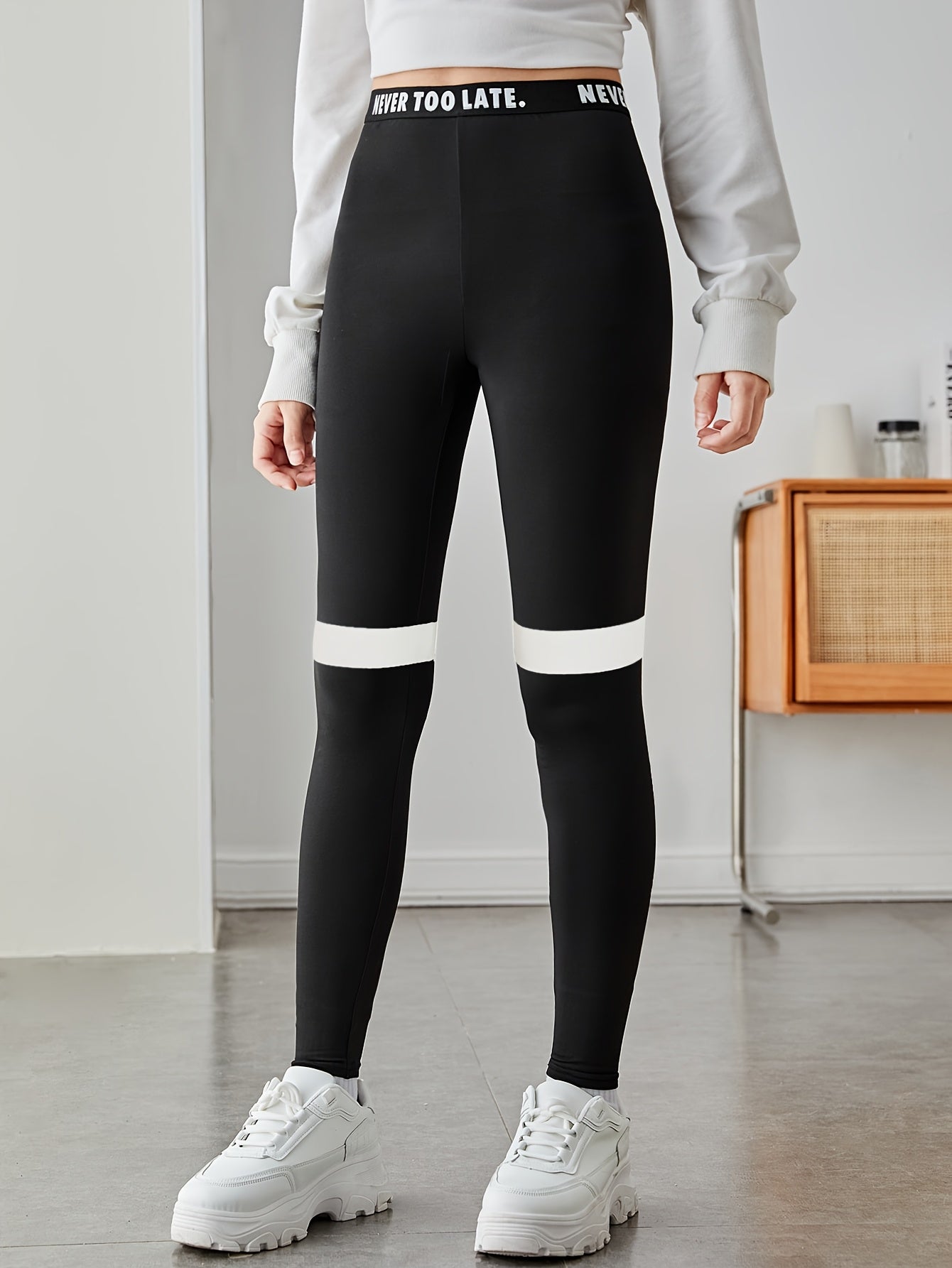 Set of 3 Girls' Stretchy Leggings for Casual Sports And Yoga, Stylish And Trendy Long Pants.