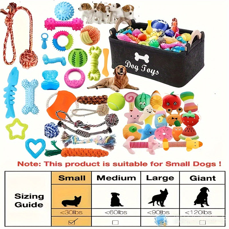 Pawsome Pals 6/12pcs Interactive Dog Toy Set - Durable Cartoon Pattern Fabric Chew Toys for All Breed Sizes - Teeth Cleaning & Training Play Set with Knot Toys, Squeakers & Balls