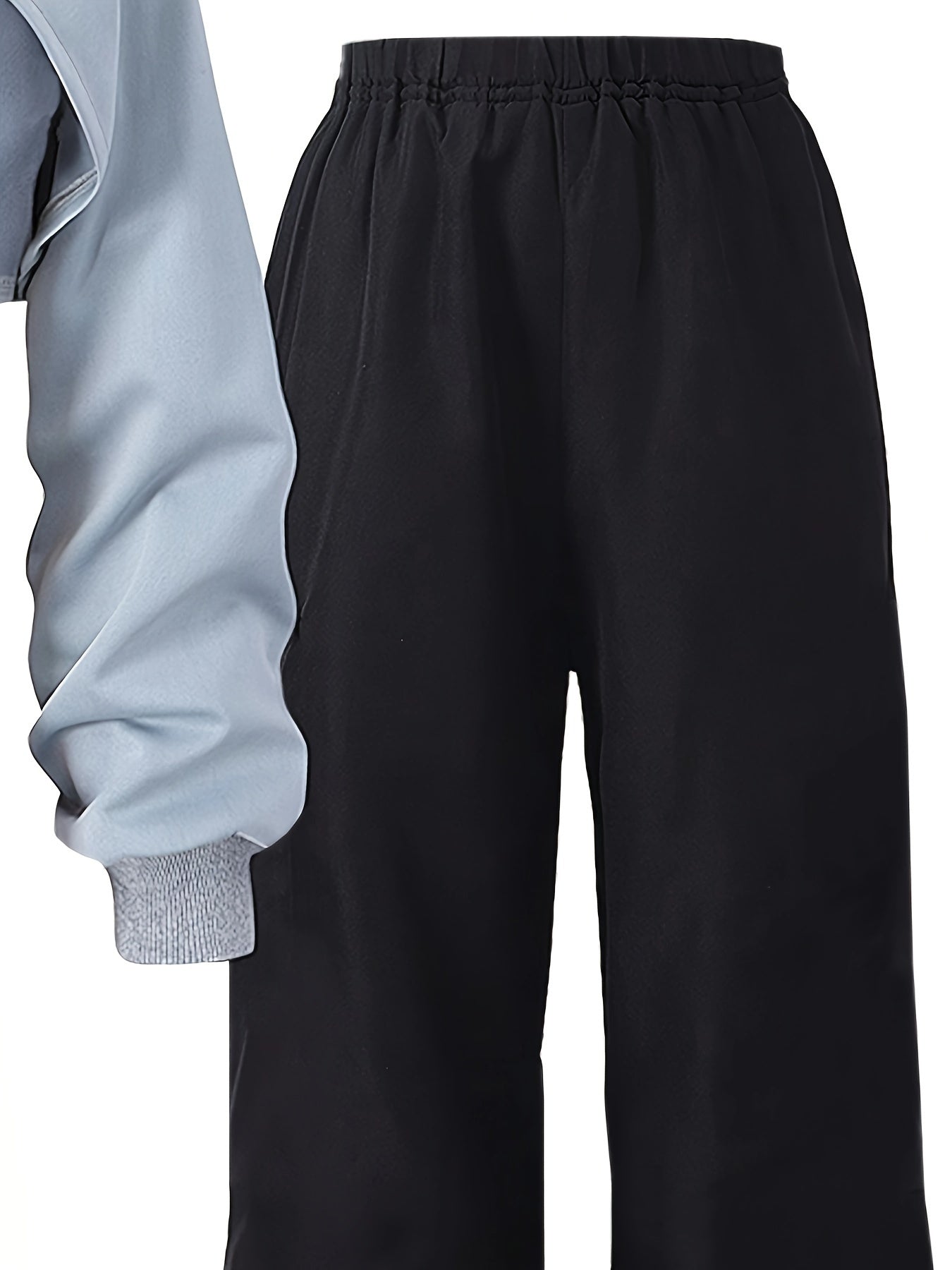 Fashion Irregular Cropped Hooded Sweatshirt with Camisole + Casual Pants Set, Perfect for Outdoor
