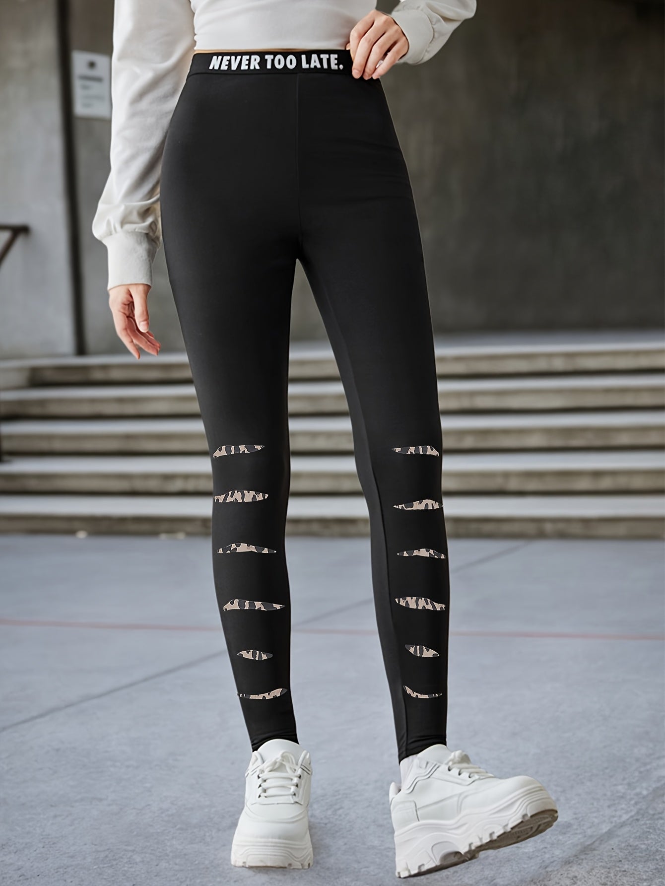 Set of 3 Girls' Stretchy Leggings for Casual Sports And Yoga, Stylish And Trendy Long Pants.