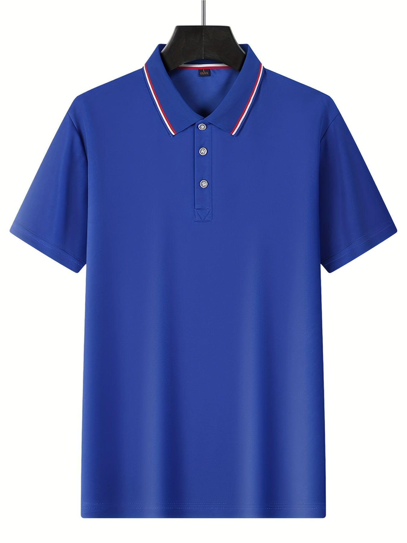 [Fashion Polo Shirts] 3pcs Teen Fashion Polo Shirts | Short Sleeve, Solid Color, Regular Fit, Half Placket, Rib-Knit Details, Medium Stretch, Summer Casual Wear, Conventional Lapel Collar, Regular Sleeve Length, for Weekend C