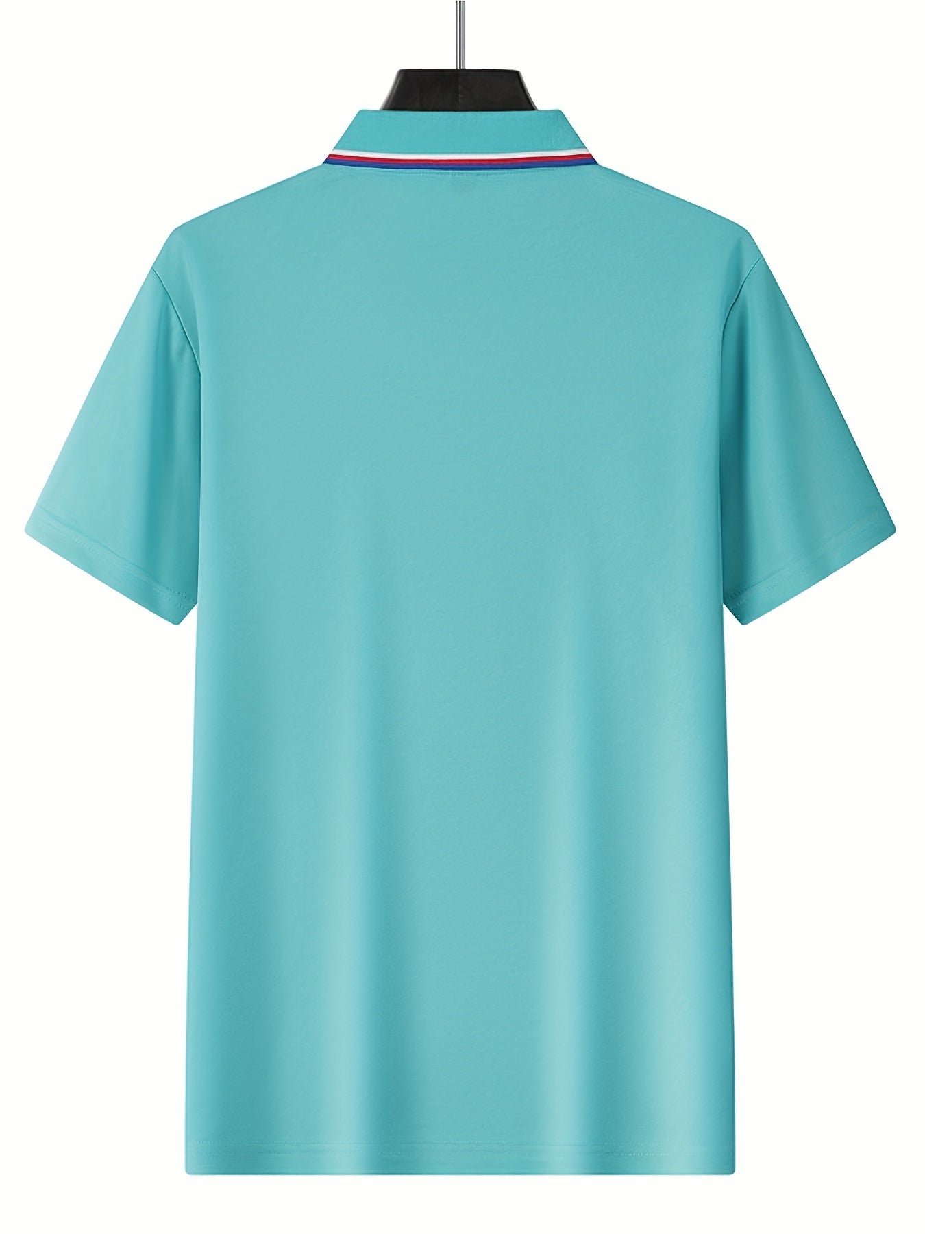 [Fashion Polo Shirts] 3pcs Teen Fashion Polo Shirts | Short Sleeve, Solid Color, Regular Fit, Half Placket, Rib-Knit Details, Medium Stretch, Summer Casual Wear, Conventional Lapel Collar, Regular Sleeve Length, for Weekend C