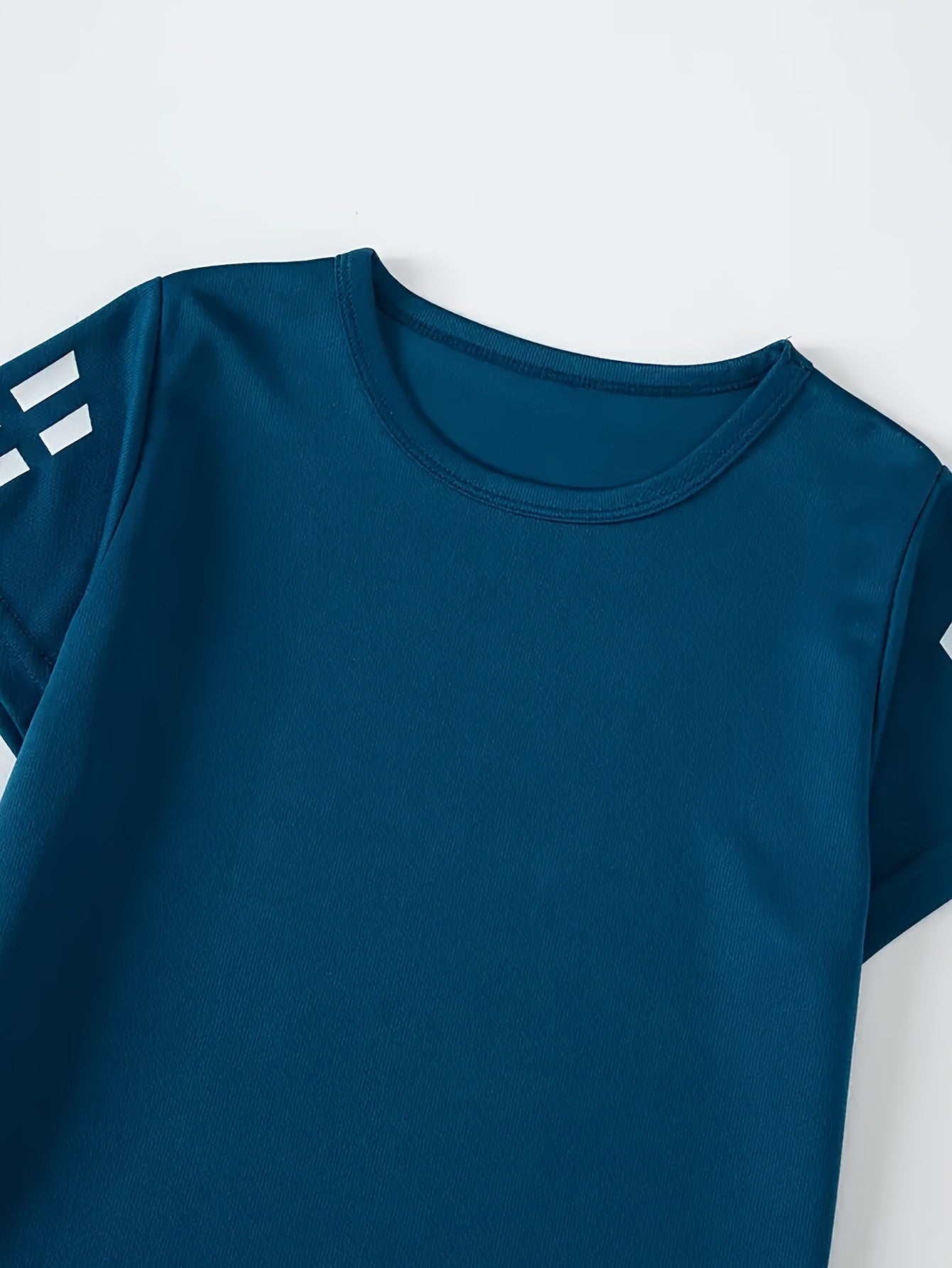 [Quick-Dry T-Shirts] 8pcs Quick-Dry Athletic T-Shirts | Breathable Mesh, Lightweight & Moisture-Wicking, Vibrant Color Block Design with Striped Sleeves, Regular Fit for Boys & Girls, All-Season Casual & Sports Wear