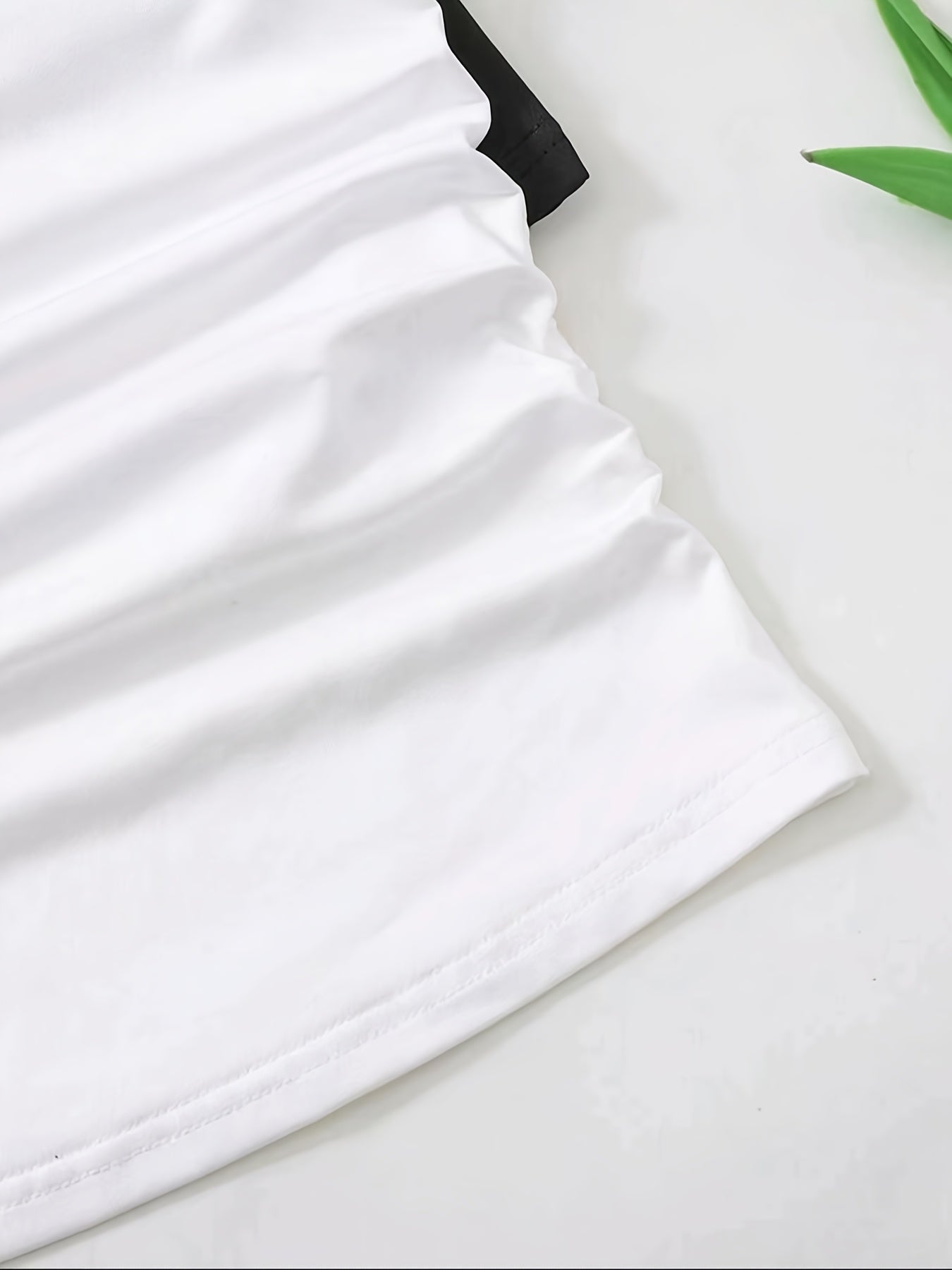 Adorable Girls' Casual Solid Color Bow Front Short Sleeve T-Shirts 2pcs, Fashionable and Elegant Back-to-School Season Clothes