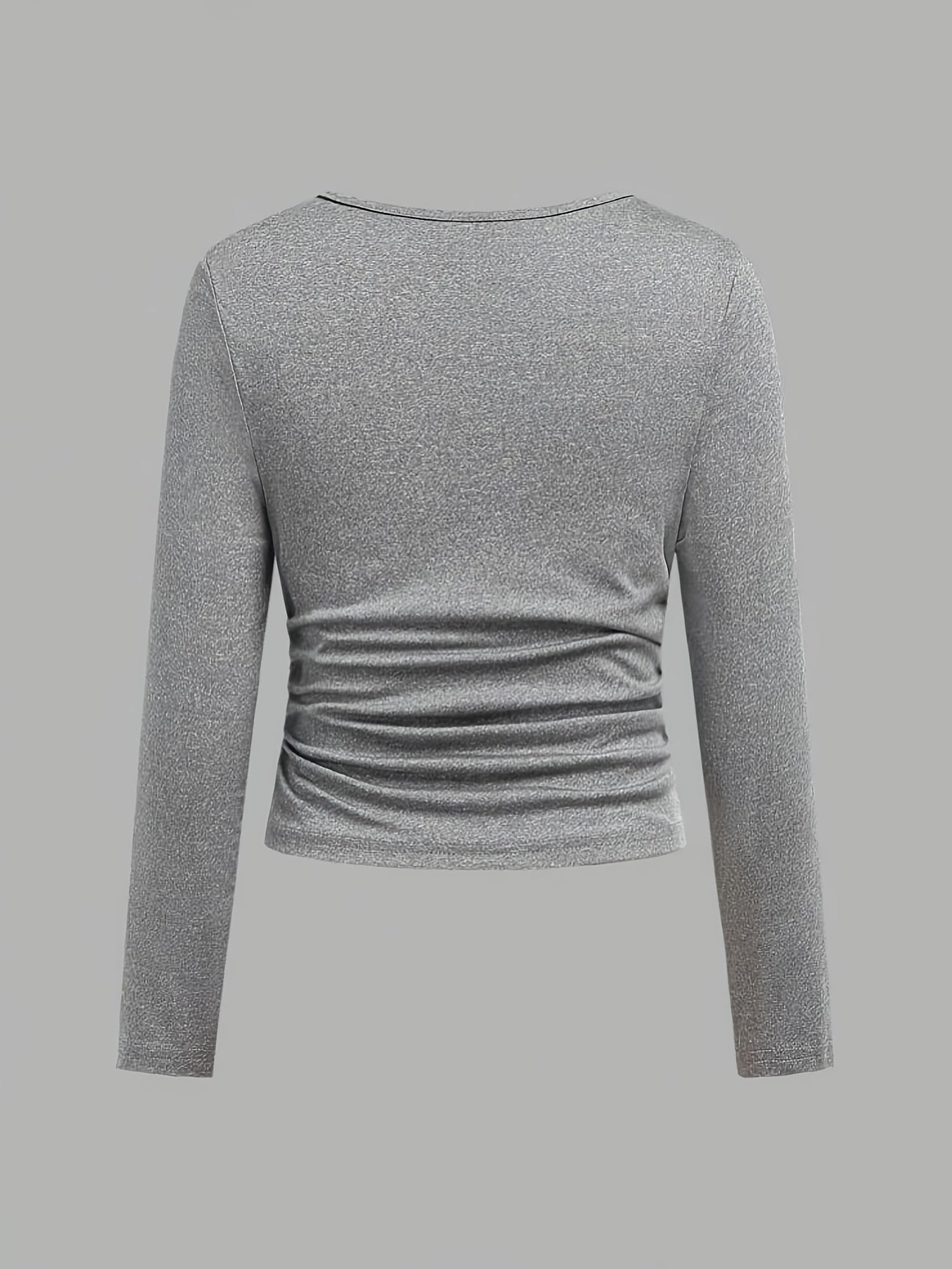 4pcs Girls' Ruffled Long Sleeve T-Shirts - 3pcs Round Neck Slim Fit Knit Tops, Medium Stretch Solid Color Casual Tees for Spring Summer Fall, Versatile Layering & Casual Attire, Shirts for Girls, Seasonal Fashion, Ruffled Sle