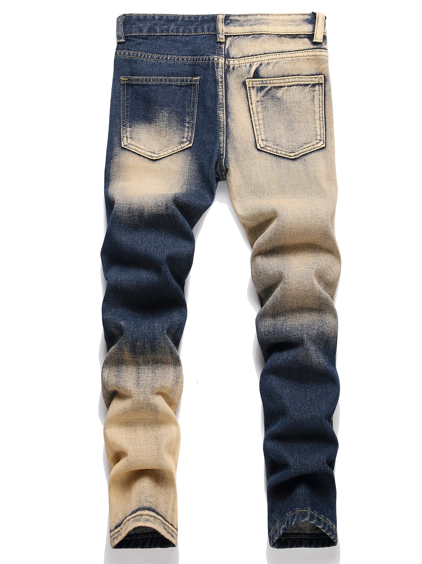 [3pcs Of Faux Denim] Boys' Retro Distressed Slim Fit Washed Faux Denim Faux Denim, Boys' Casual Multi Piece Faux Denim, All Season Collection