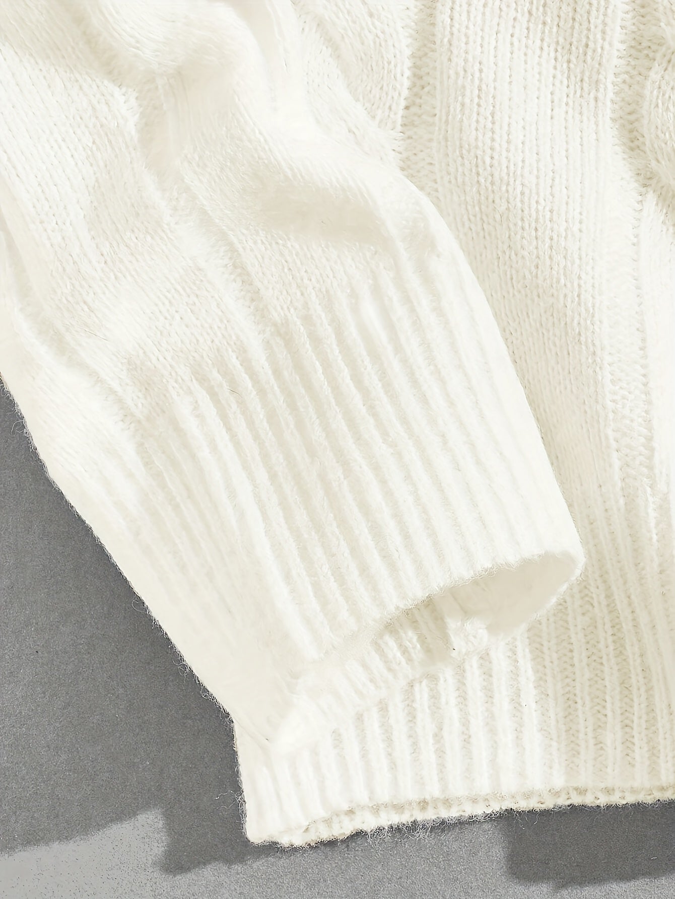 [Retro Boys' Knit Sweater] 1pc Boys' Retro Solid Color Knit Sweater | Casual Long Sleeve Pullover with Round Neck, Loose Fit for Spring/Fall Outdoor Commute & Casual Attire, Medium Stretch Fabric
