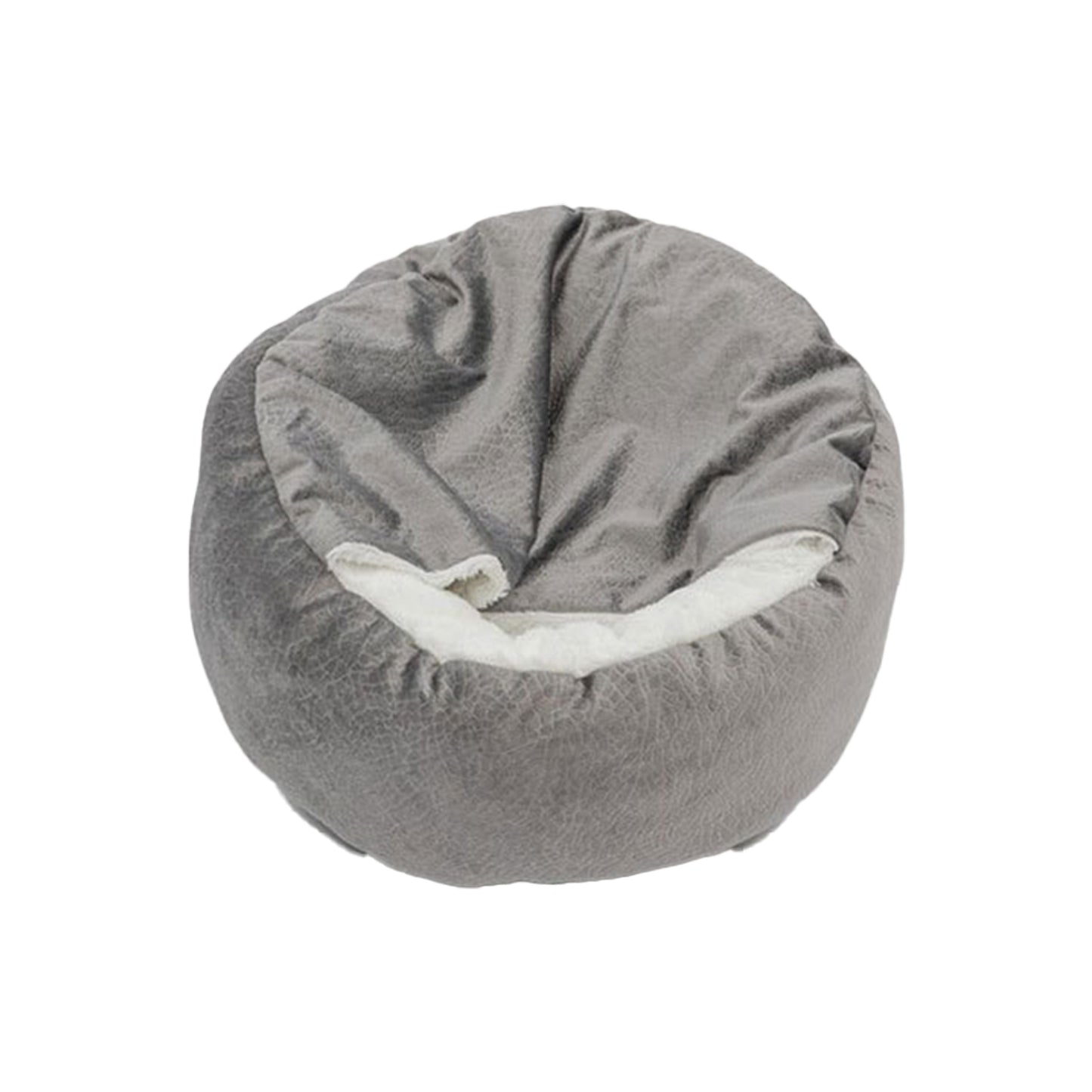 Four Seasons Pet Nest, Dog Bed with Hooded Blanket, Anti-Anxiety Puppy Pet Bed Cave, Super Soft Fluffy Polyester, Non-Slip Bottom, Machine Washable, Cozy Donut Design for Small, Medium, Large Dogs and Cats, Geometric Pattern,