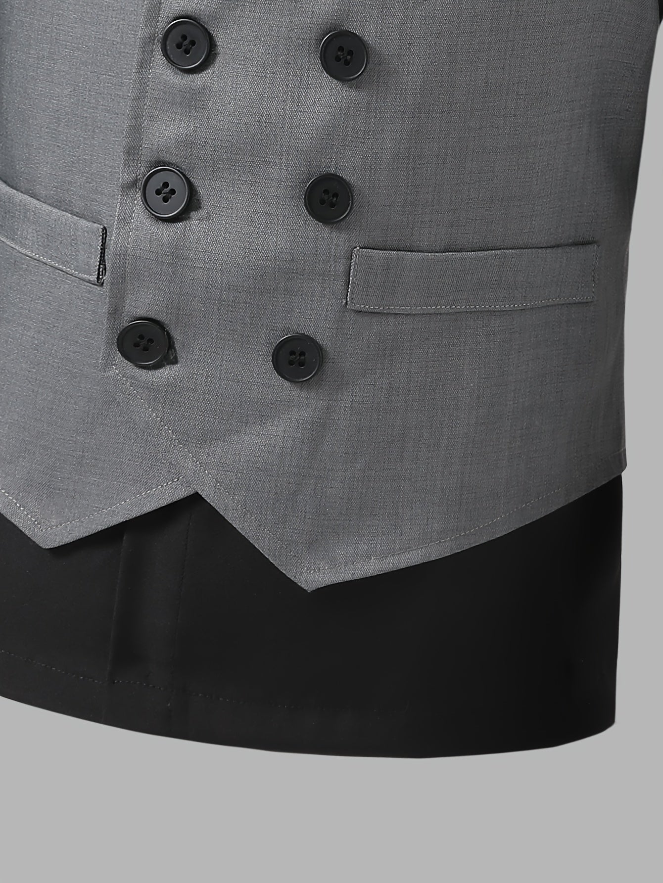 3pcs Formal Suit for Teens - Dark Gray Business Attire with Notch Lapel Blazer, Dress Shirt & Dress Pants - Button-Front Closure, Non-Stretch Fabric - Formal Events, Weddings, Interviews - Elegant Teen Formal Wear, Teen Boy D
