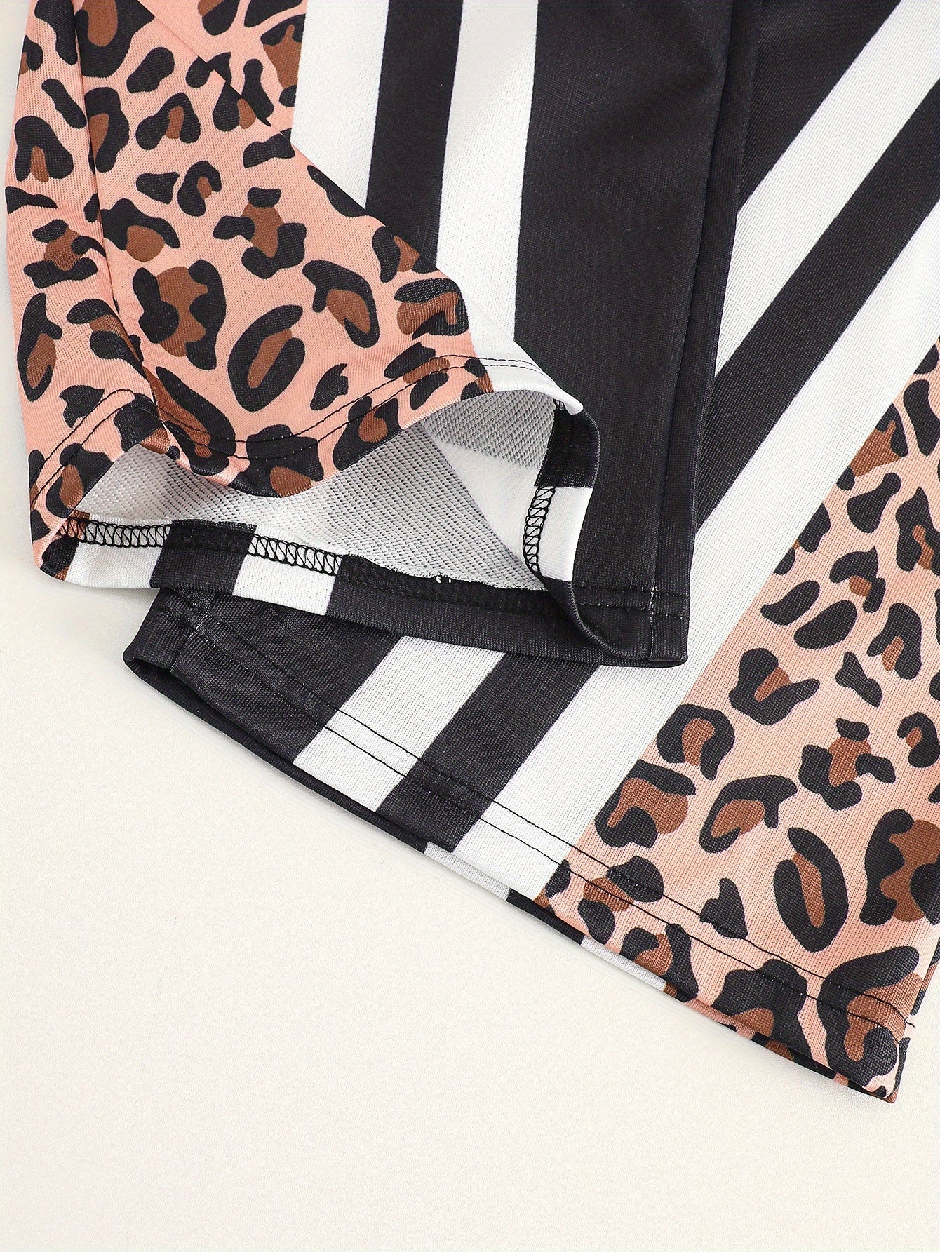 Girls' Fashion Set Two-Piece Autumn Leopard Print Hooded Long Sleeve Jacket and Wide Leg Pants Fashion Sports Two-Piece Set, Perfect for Outdoor, Perfect for, Girl Clothe, Girl Outfit, School Clothes/uniform For Girl