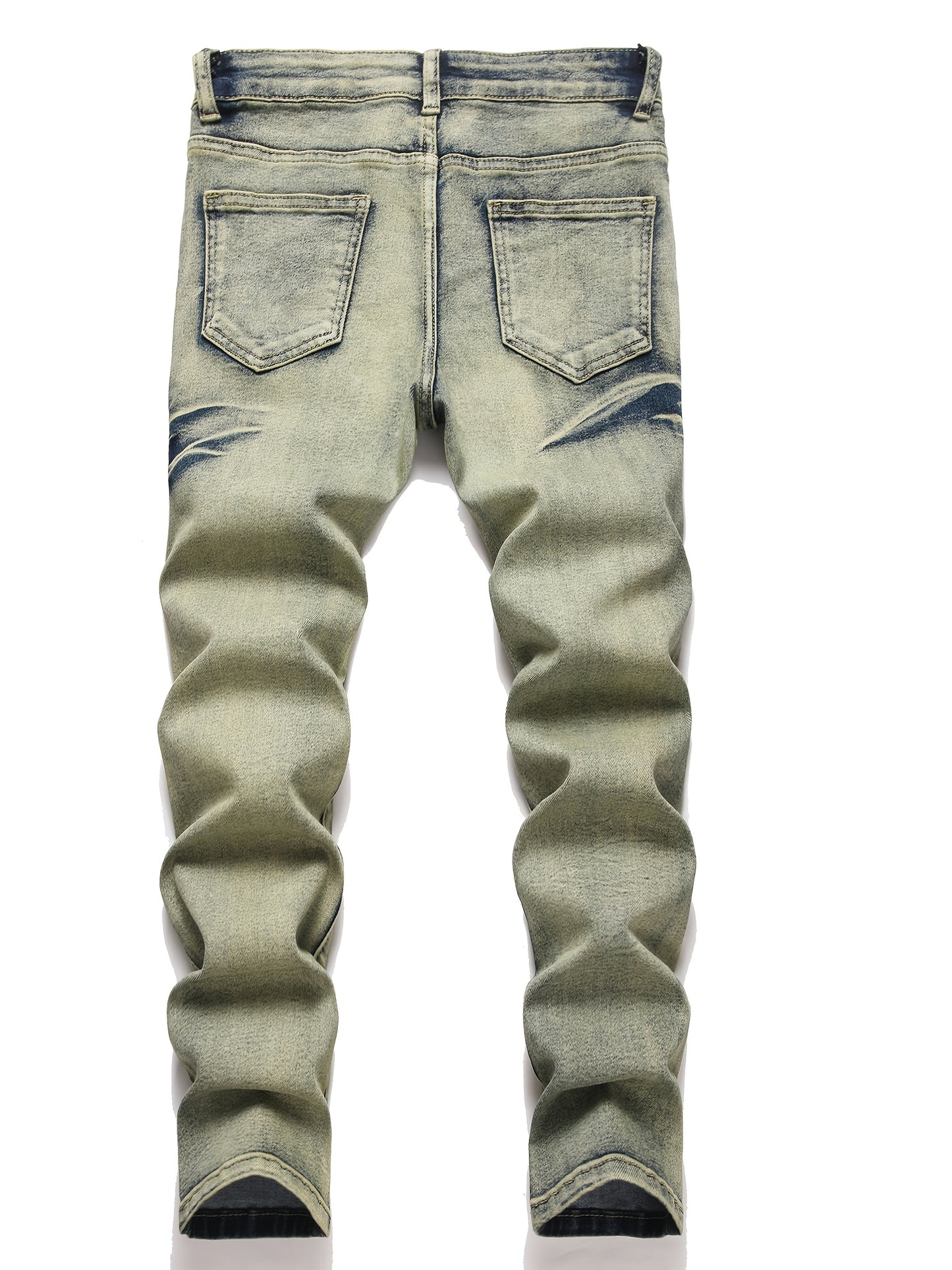 [3pcs Of Jeans] Boys' Retro Distressed P'd Slim Fit Washed Denim Jeans, Boys' Casual Multi Piece Jeans, All Season Collection