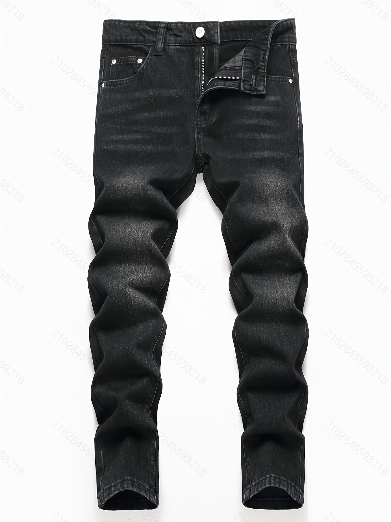 3pcs Of Jeans: Boys' Retro Slim Fit Washed Jeans, Boys' Casual Multi Piece Jeans, Four Season Series