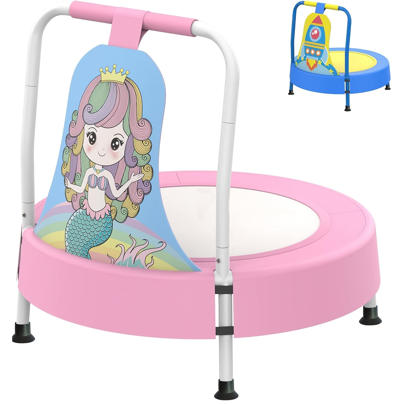 Baby & Toddler Toys, Mini Toddler Trampoline, Birthday Gifts For Baby Toddler Boys & Girls, Toddler Gift Ideas, Indoor Outdoor Trampolines For Kids Ages 6 Months To 4 Years