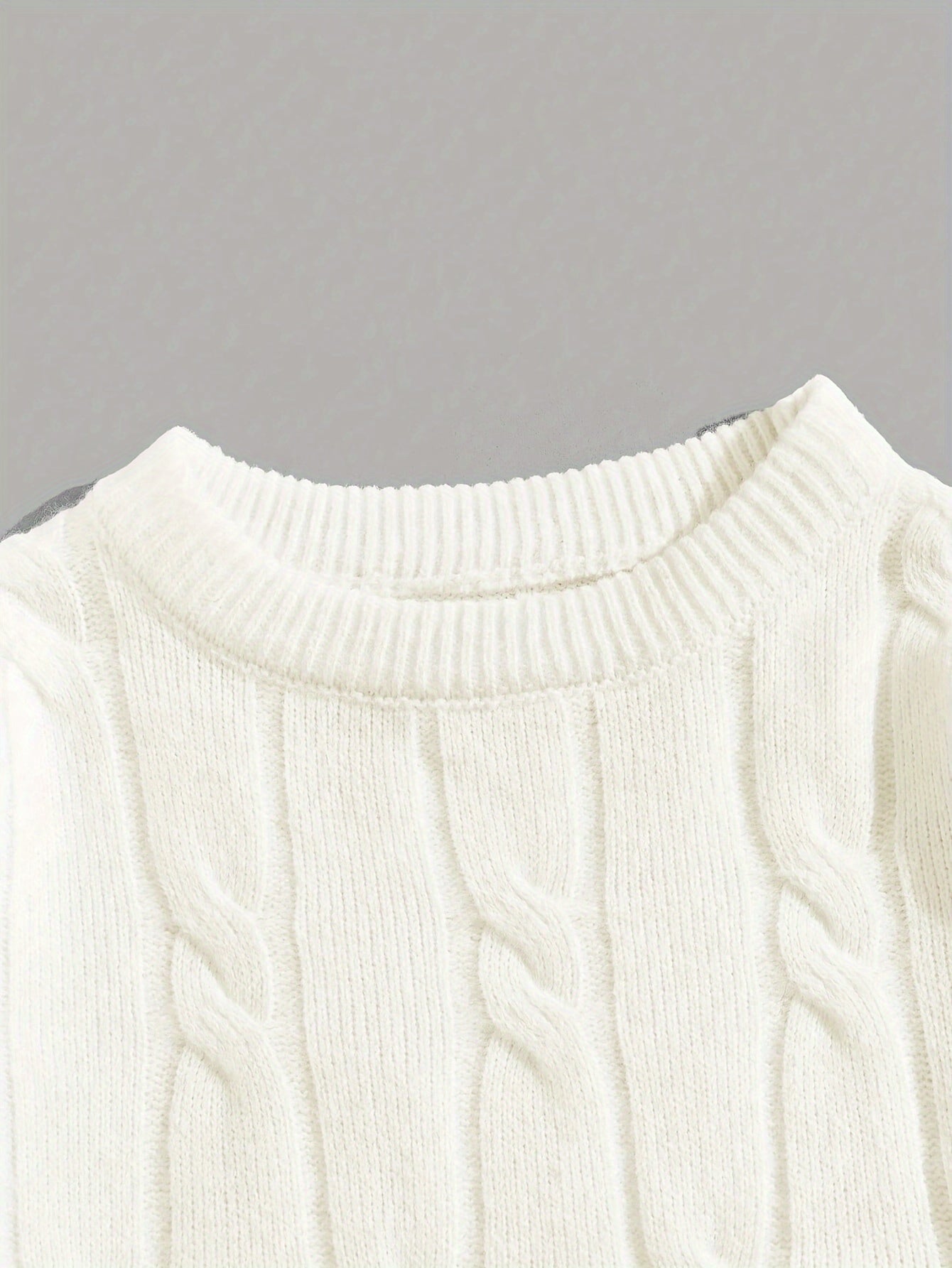 [Retro Boys' Knit Sweater] 1pc Boys' Retro Solid Color Knit Sweater | Casual Long Sleeve Pullover with Round Neck, Loose Fit for Spring/Fall Outdoor Commute & Casual Attire, Medium Stretch Fabric
