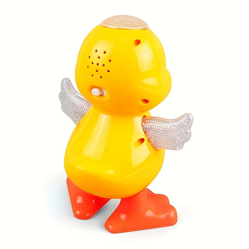 Interactive Dance Duck Toy with Music, Dynamic Lights & Blinking Effects, Educational Cartoon Animal Toy, Durable Plastic, Batteries Not Included, Suitable for 0-3 Years Old, Perfect Gift for Halloween & Christmas