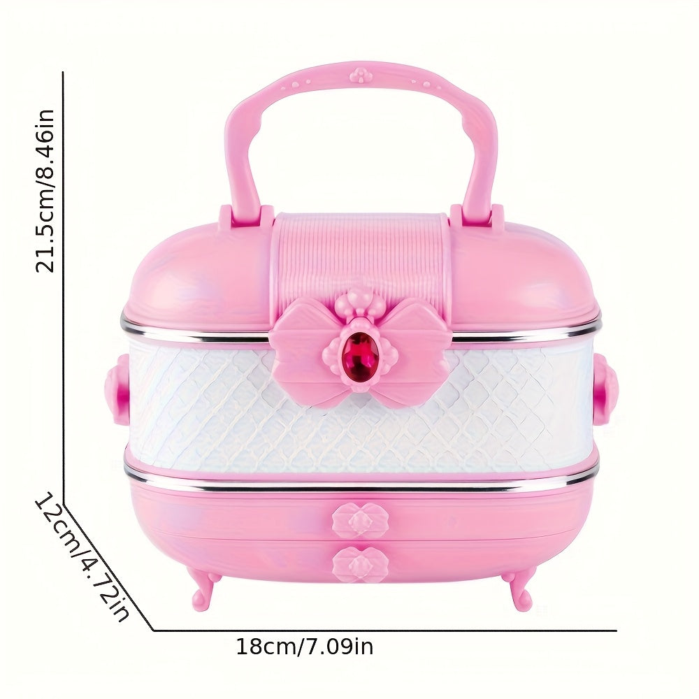 Girls Complete Makeup & Nail Polish Cosmetic Set with Heart-Shaped Mirror, Pink & White Vanity Case, 100+ Makeup Products - Birthday/Christmas Gift with Storage Box, Brushes, Lip Gloss, Blush, Eyeshadow, Nail Polish & Accesso