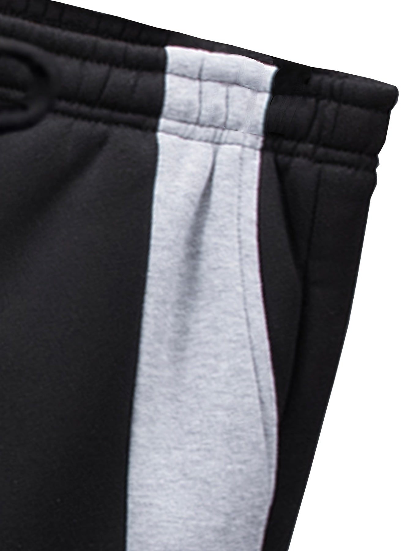 [2 Sets Contrast Hoodie] 2 Sets Classic Contrast Color Splicing Hoodie and Pants | Fashionable Casual Sports Suit for Boys and Girls | Comfortable Children's Daily Wear with Velvet in Autumn and Winter