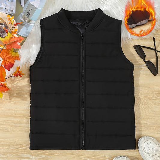 [Boys' Fleece Vest] Warm & Cozy Boys' Fleece Vest | Comfortable Autumn & Winter Gilet for Outdoor Activities